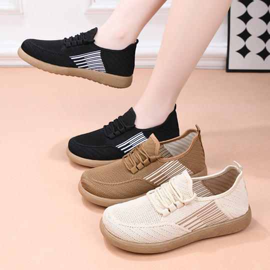 Damen Bequeme und stylische Freizeit-Sneaker mit elastischen Einsätzen EB