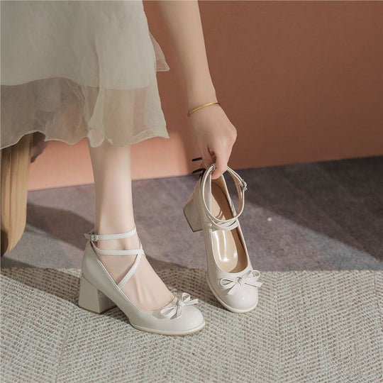 Damen elegante Slingback-Pumps mit dekorativer Schleifenapplikation EB