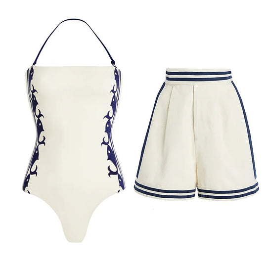 Damen Badeoutfit mit eleganter Schleifen-Detail EB