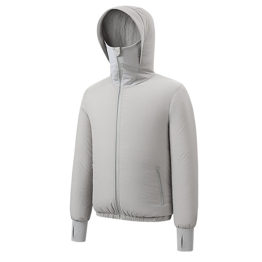 Damen nan leichte Kapuzenjacke mit elastischem Saum und Daumenlochärmeln EB