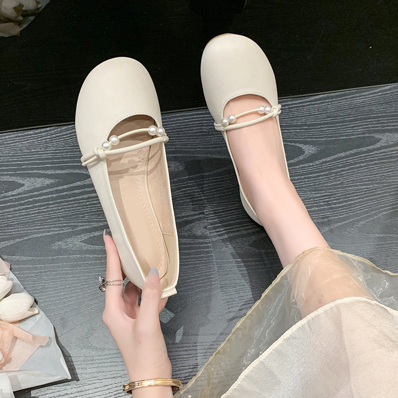 Damen Ballerinas mit eleganter Perlenapplikation und komfortablem Fußbett EB