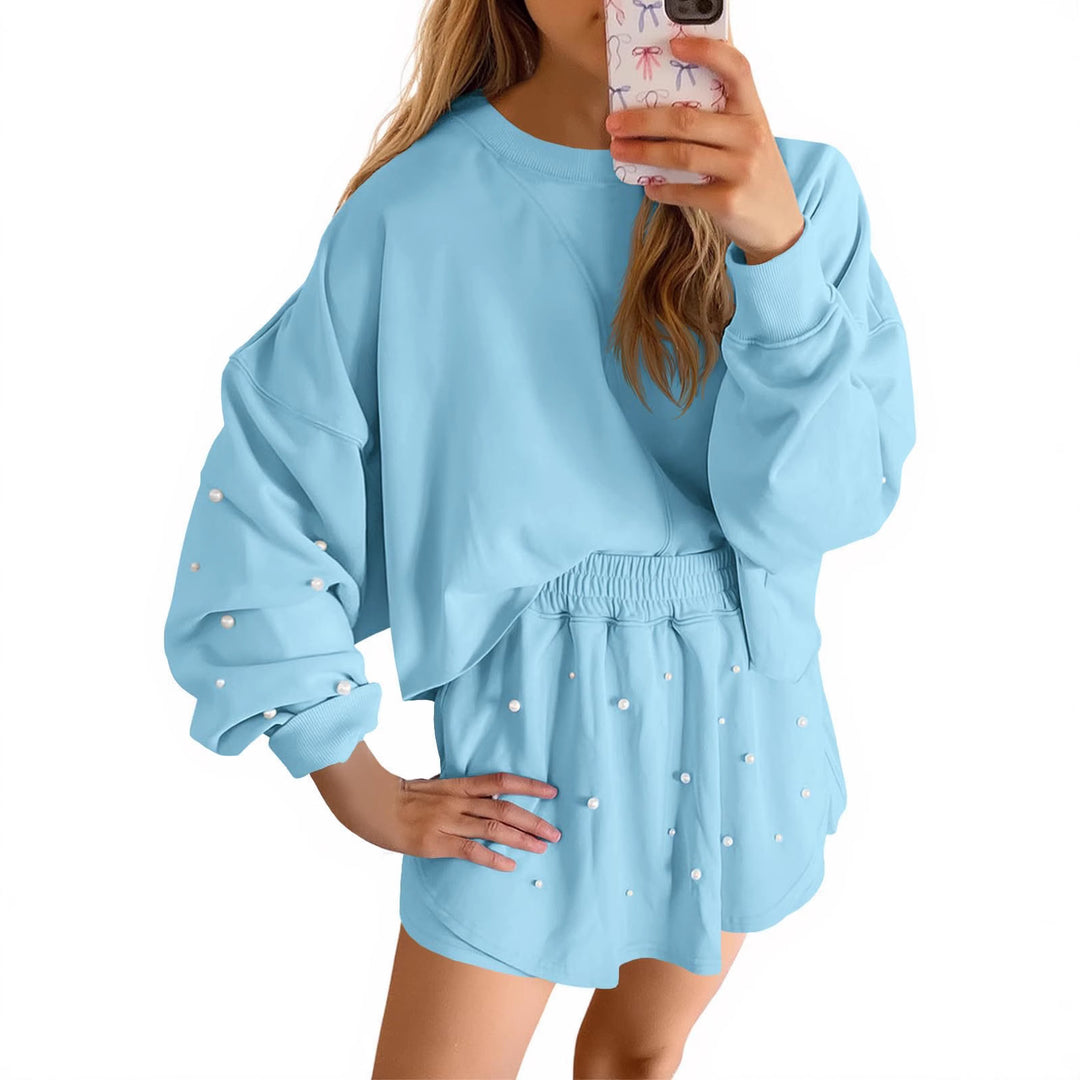 Damen Sportliches Sweatshirt- und Rock-Set EB