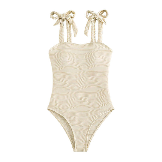 Damen Einteiliger Badeanzug mit eleganter Rüschendetail EB