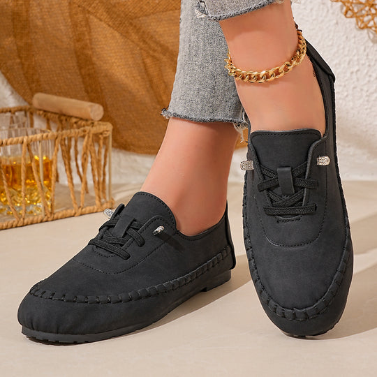 Damen Mokassin-Schuhe mit handgenähtem Obermaterial EB
