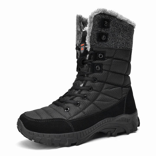 Damen Warm gefütterte Winterstiefel mit rutschfester Sohle und hohem Schaft EB