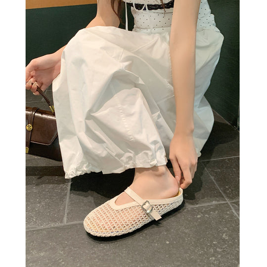 Damen Komfortable Clogs mit verstellbarem Riemen und atmungsaktivem Netzdesign EB