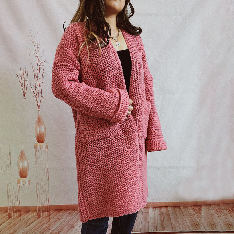 EB | Einfarbige Strickjacke