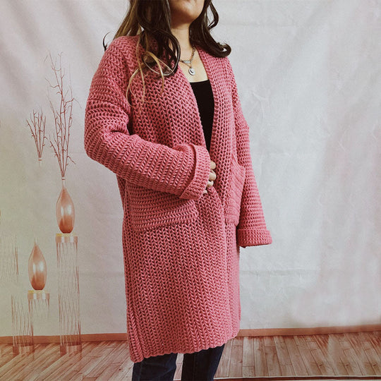 EB | Einfarbige Strickjacke