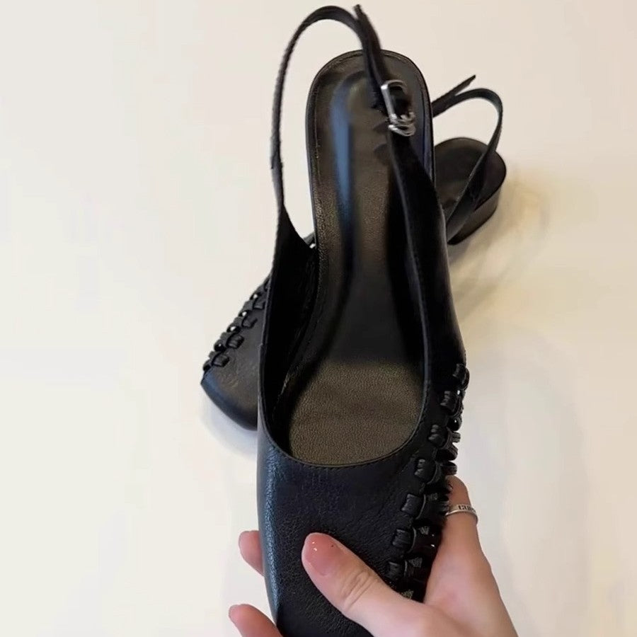 Damen Slingback-Pumps mit dekorativen Strassapplikationen und modernem Schnitt EB