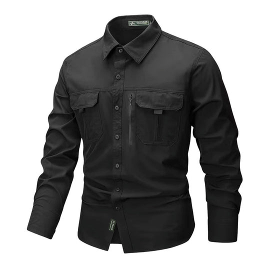 Herren nan robustes Trekkinghemd mit verstärkten Brusttaschen und atmungsaktivem Material EB