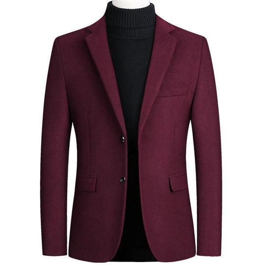 Herren eleganter Wollblazer im klassischen Schnitt mit feiner Textur EB