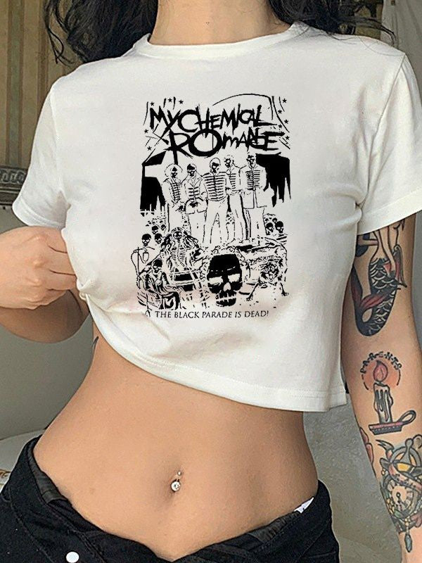 Damen cropped T-Shirt mit exklusivem Pferdemotiv und figurbetontem Schnitt EB