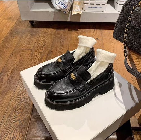 Damen Mokassins mit modischem Riemen und elegantem Metallakzent EB