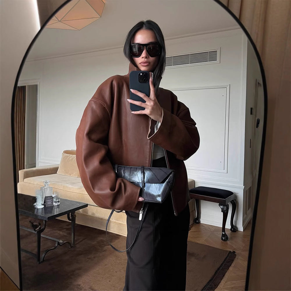 Damen Oversized jacke mit lässigem Schnitt und voluminösen Ärmeln EB