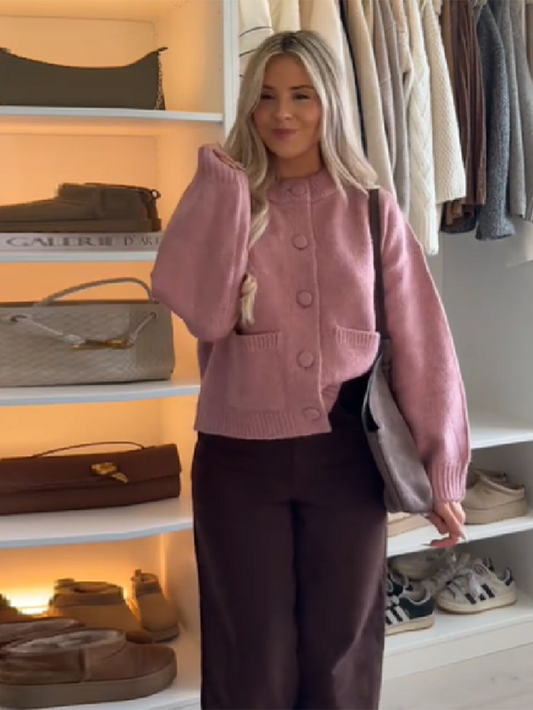 Damen Kuscheliger Strickmantel EB