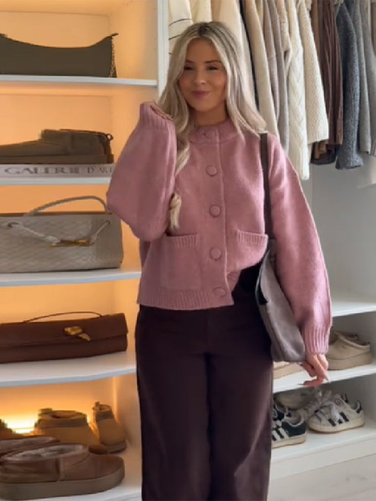 Damen Kuscheliger Strickmantel EB