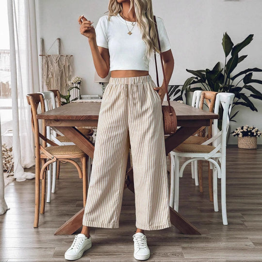 Damen weite Strickhose EB