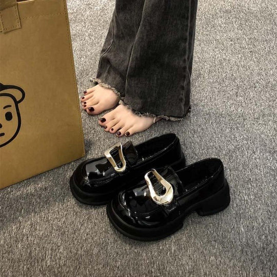 Damen Komfortable Slipper mit glänzender Schnallenverzierung EB
