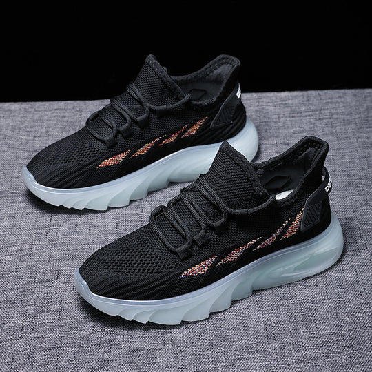 Damen Sportliche Freizeit Sneakers mit atmungsaktiver Mesh-Oberfläche und dämpfender Sohle EB