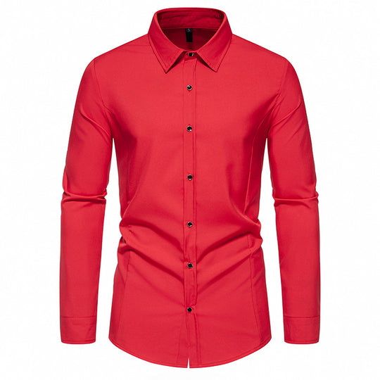 Herren modisches Langarmhemd mit elegantem Schnitt EB