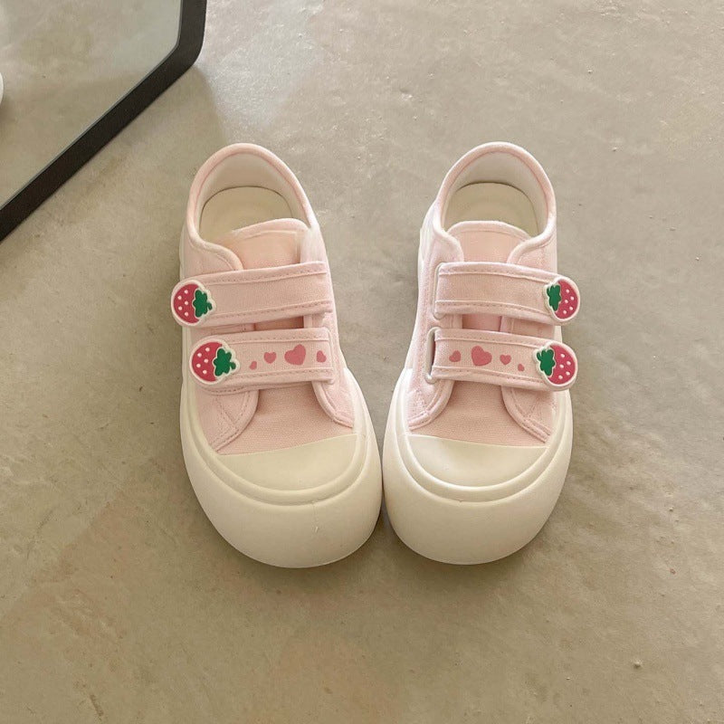 Damen Bequeme Sneaker mit Schnallenverschluss und verspielten Applikationen EB