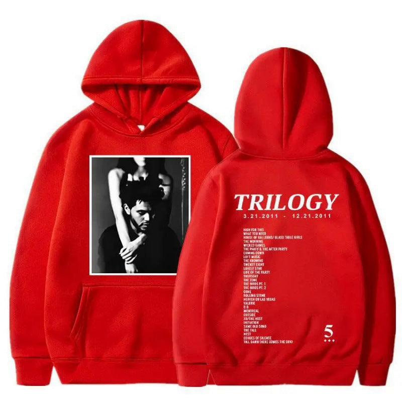 Damen Kapuzenpullover mit künstlerischem Fotodruck und einzigartigem Schriftzug EB