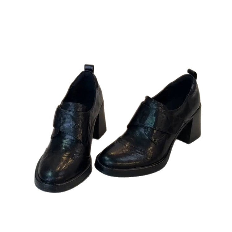 Damen elegante Stiefeletten mit modischem Riemendesign und bequemem Blockabsatz EB
