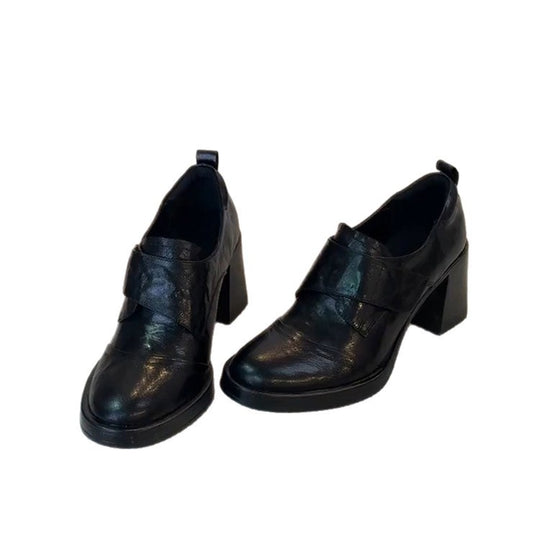 Damen elegante Stiefeletten mit modischem Riemendesign und bequemem Blockabsatz EB