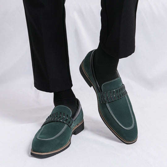 Damen elegante Mokassins mit modischem Riemen EB
