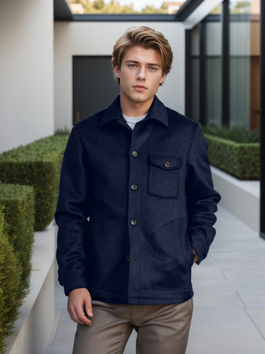 Herren Wolljacke mit praktischen Taschen EB