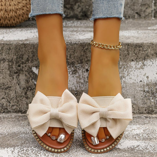 Damen Slipper mit glamourösem Schleifendetail EB