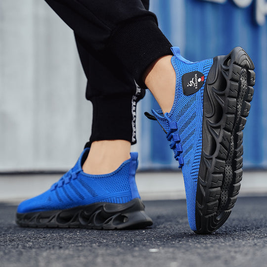 Damen Atmungsaktive Fitness-Sneaker mit rutschfester Sohle und elastischem Schnürsystem EB