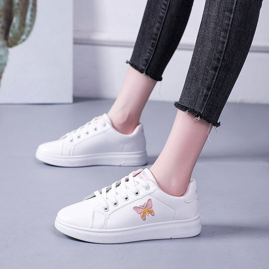 Damen Sneakers mit stilvollem Schmetterlingsmotiv und bequemer Sohle EB