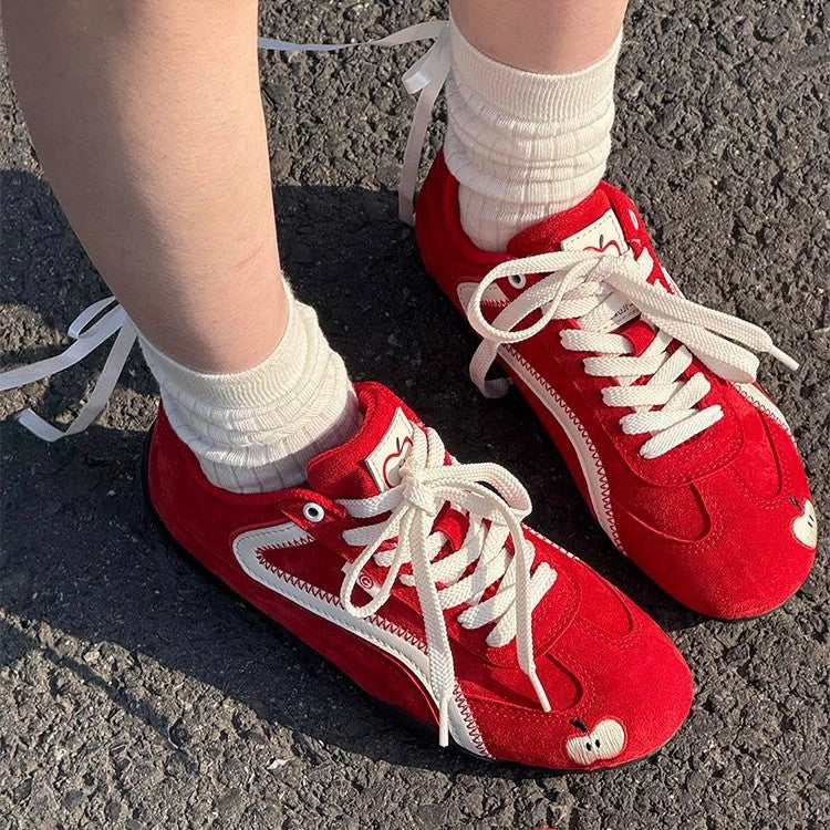 Damen Sneakers mit verspieltem Applikationsdesign und atmungsaktiver Sohle EB