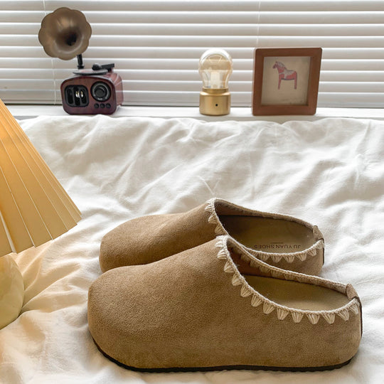 Damen Komfortable Filzclogs mit elegantem Riemen und weichem Innenfutter EB
