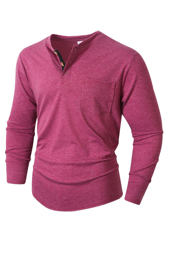 Herren langärmliges Henley-Shirt EB
