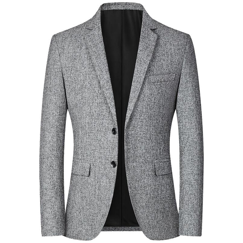 Herren Tweed-Sakko Slim Fit mit fallendem Revers EB