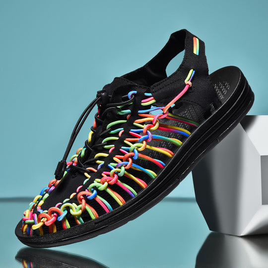 Damen Sportliche Freizeitschuhe mit buntem Schnürsystem EB