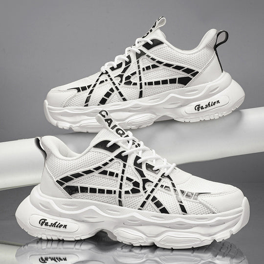 Damen Sportliche und moderne Sneaker mit atmungsaktiver Mesh-Oberfläche und dämpfender Sohle EB