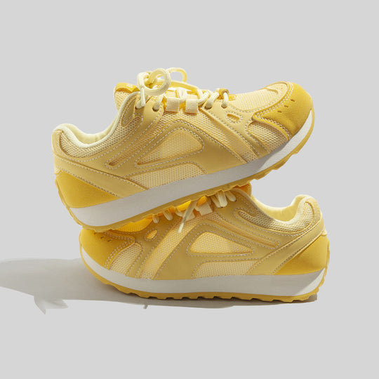 Damen Sportliche Sneakers mit atmungsaktiver Oberflächenstruktur und rutschfester Gummisohle EB