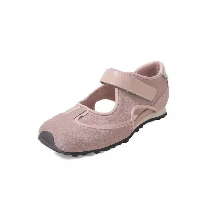 Damen Komfortable Clogs mit verstellbarem Klettverschluss und atmungsaktiver Sohle EB
