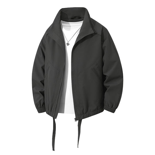 Herren leichte Freizeitjacke mit elastischen Bündchen und praktischen Taschen EB