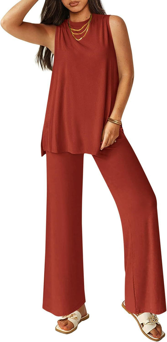 Damen Legere Oberteil und weite Hose Set EB