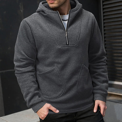 Herren Kapuzenpullover mit innovativem Design und praktischem Reißverschluss EB