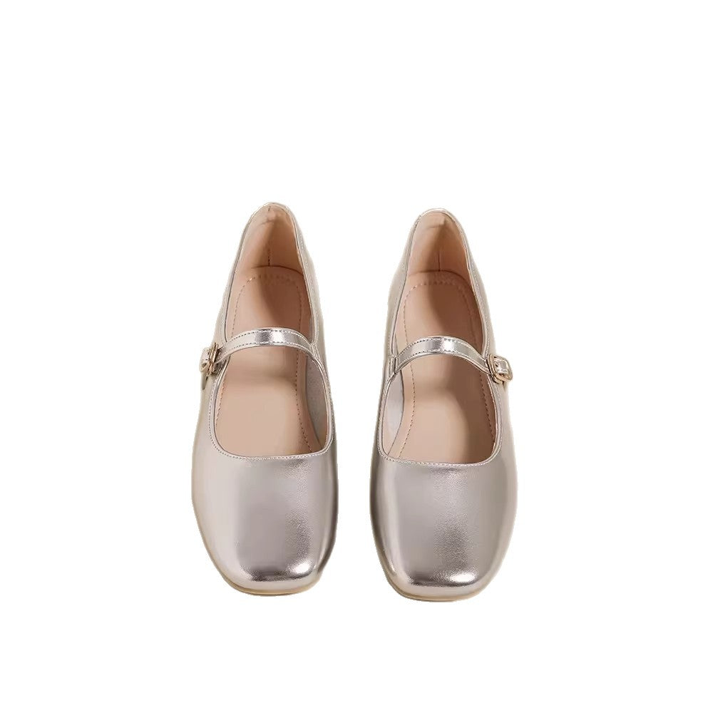 Damen elegante Ballerinas mit dekorativer Schnalle EB