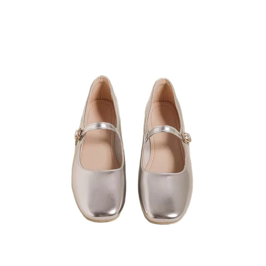 Damen elegante Ballerinas mit dekorativer Schnalle EB