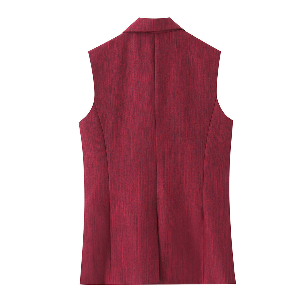 Damen Zweiteiliges Anzug-Outfit mit ärmelloser Weste und locker sitzenden Hose EB