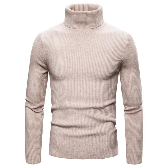 Herren Hochwertiger Rollkragenpullover aus feiner Rippstruktur EB