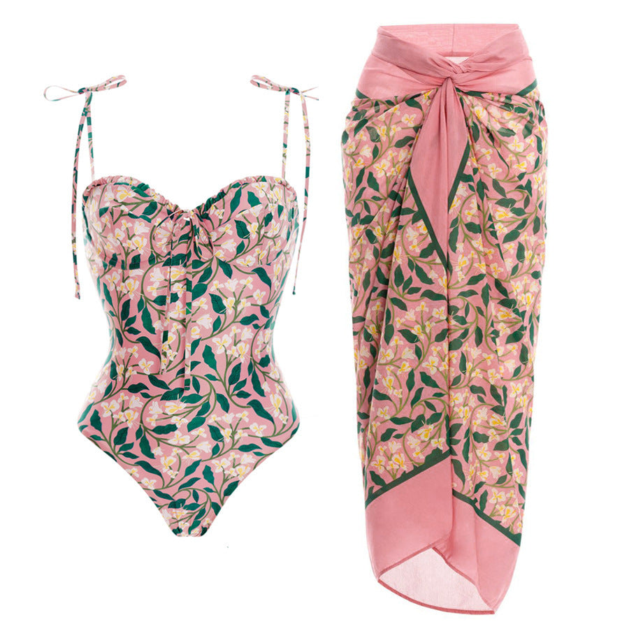 Damen Bikiniset mit verspielten Rüschen und hohem Taillenbund EB