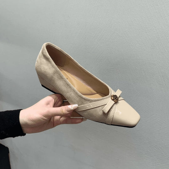 Damen Elegante und bequeme Pumps mit schickem Schleifenakzent und komfortablem Blockabsatz EB